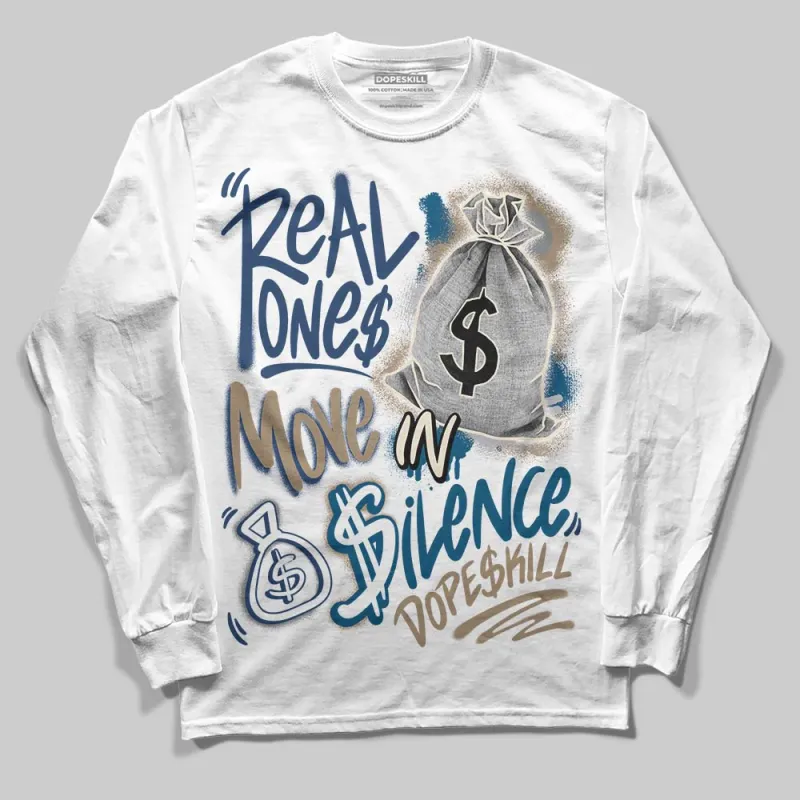 Gel Kayano 14 Cream Pure Silver DopeSkill Long Sleeve T-Shirt Real Ones Move In Silence Graphic sold by DopeSkill