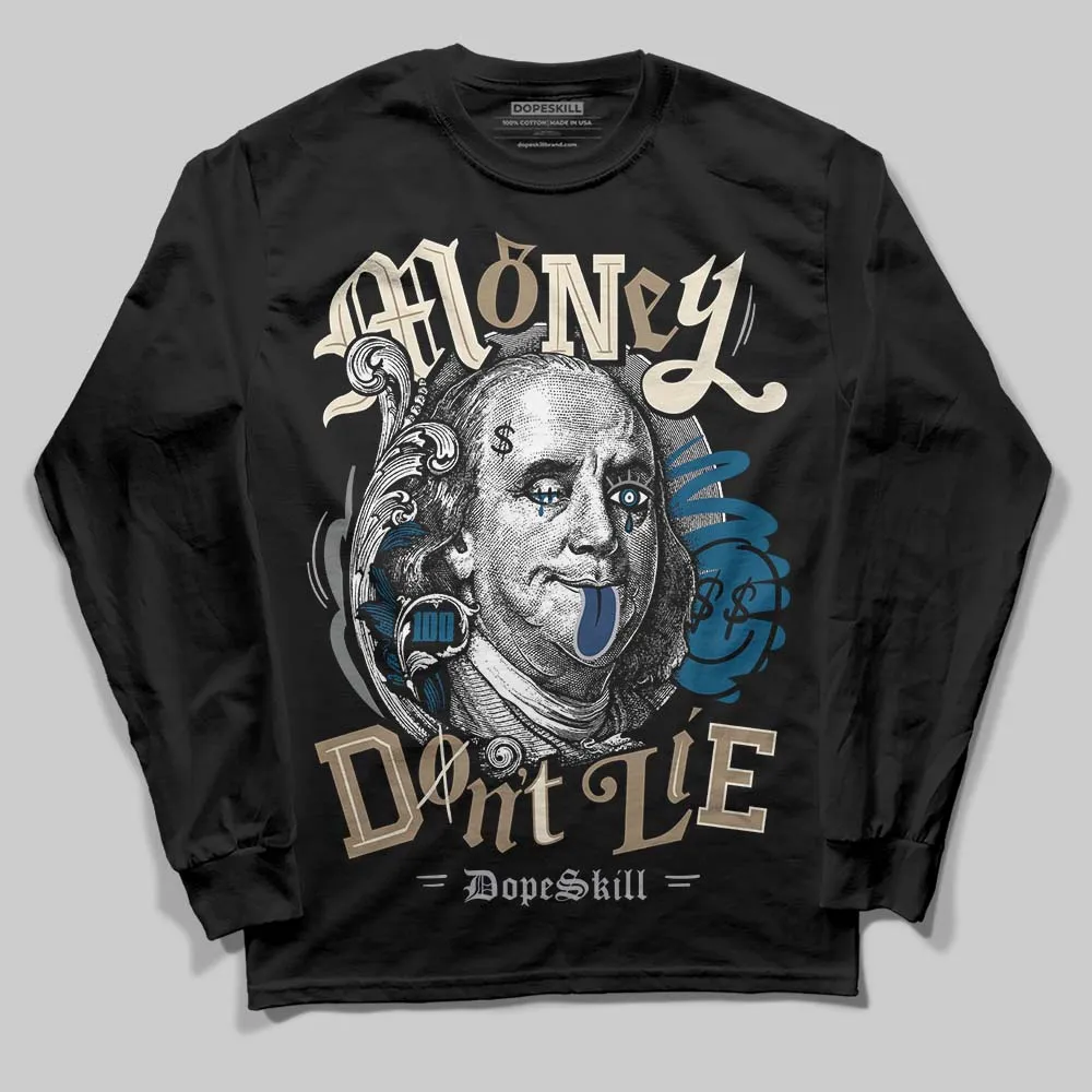 Gel Kayano 14 Cream Pure Silver DopeSkill Long Sleeve T-Shirt Money Don't Lie Graphic sold by DopeSkill product image thumbnail 2