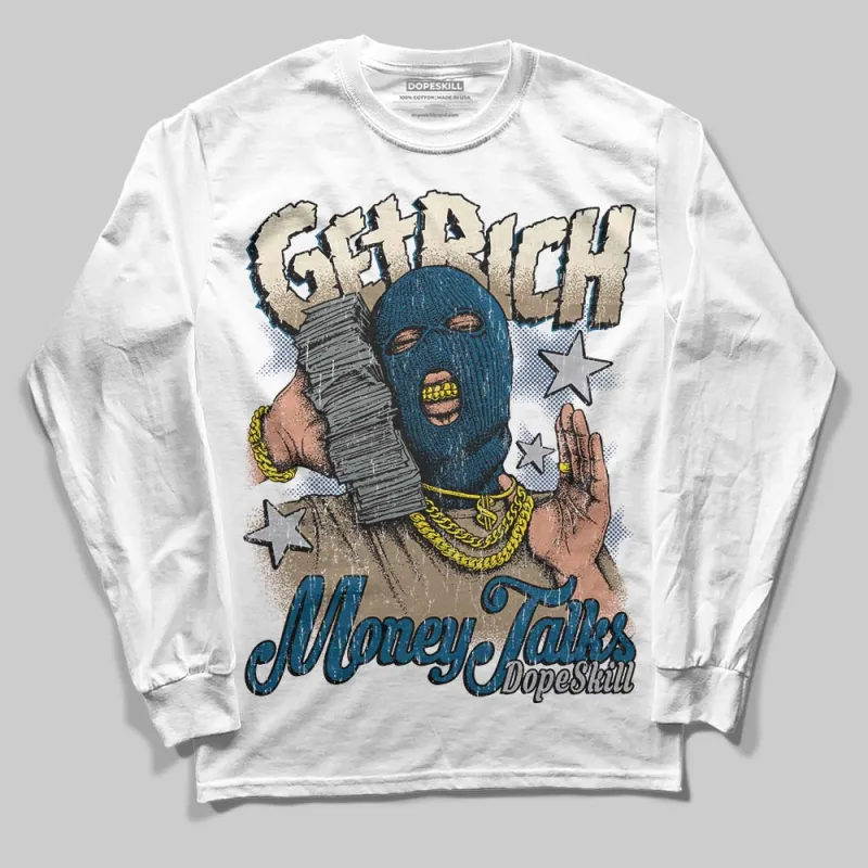 Gel Kayano 14 Cream Pure Silver DopeSkill Long Sleeve T-Shirt Get Rich Graphic sold by DopeSkill