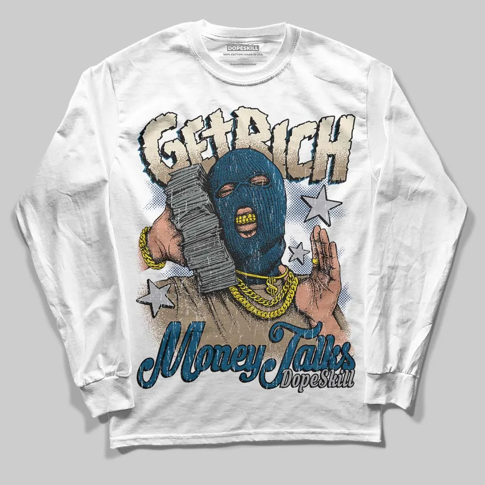 Gel Kayano 14 Cream Pure Silver DopeSkill Long Sleeve T-Shirt Get Rich Graphic sold by DopeSkill