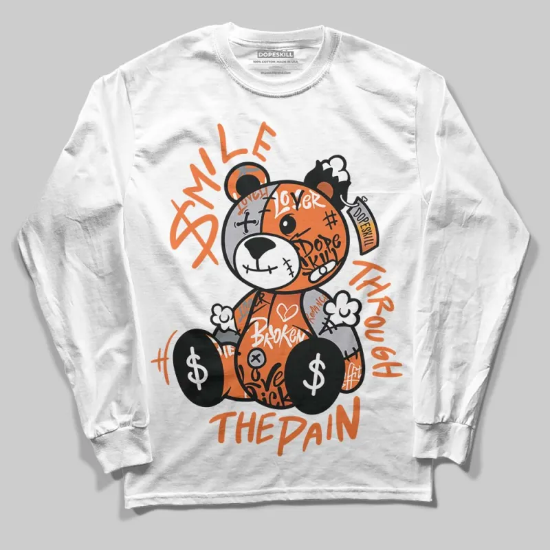 Kayano 14 Silver Piquant Orange DopeSkill Long Sleeve T-Shirt Smile Through The Pain Graphic sold by DopeSkill