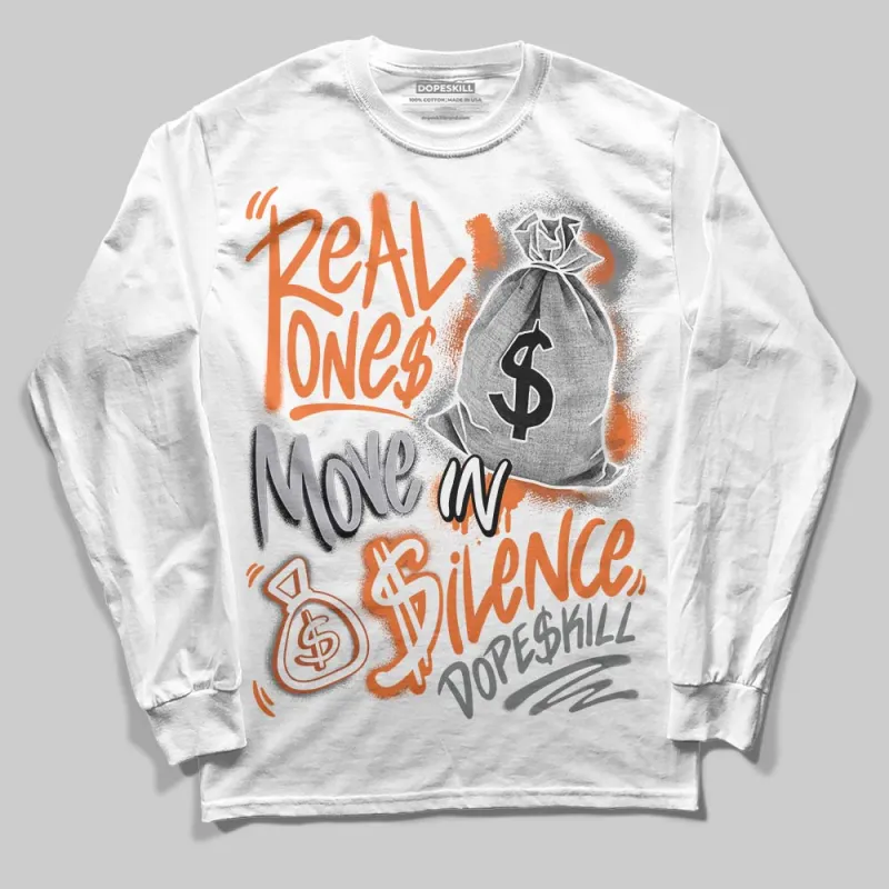 Kayano 14 Silver Piquant Orange DopeSkill Long Sleeve T-Shirt Real Ones Move In Silence Graphic sold by DopeSkill