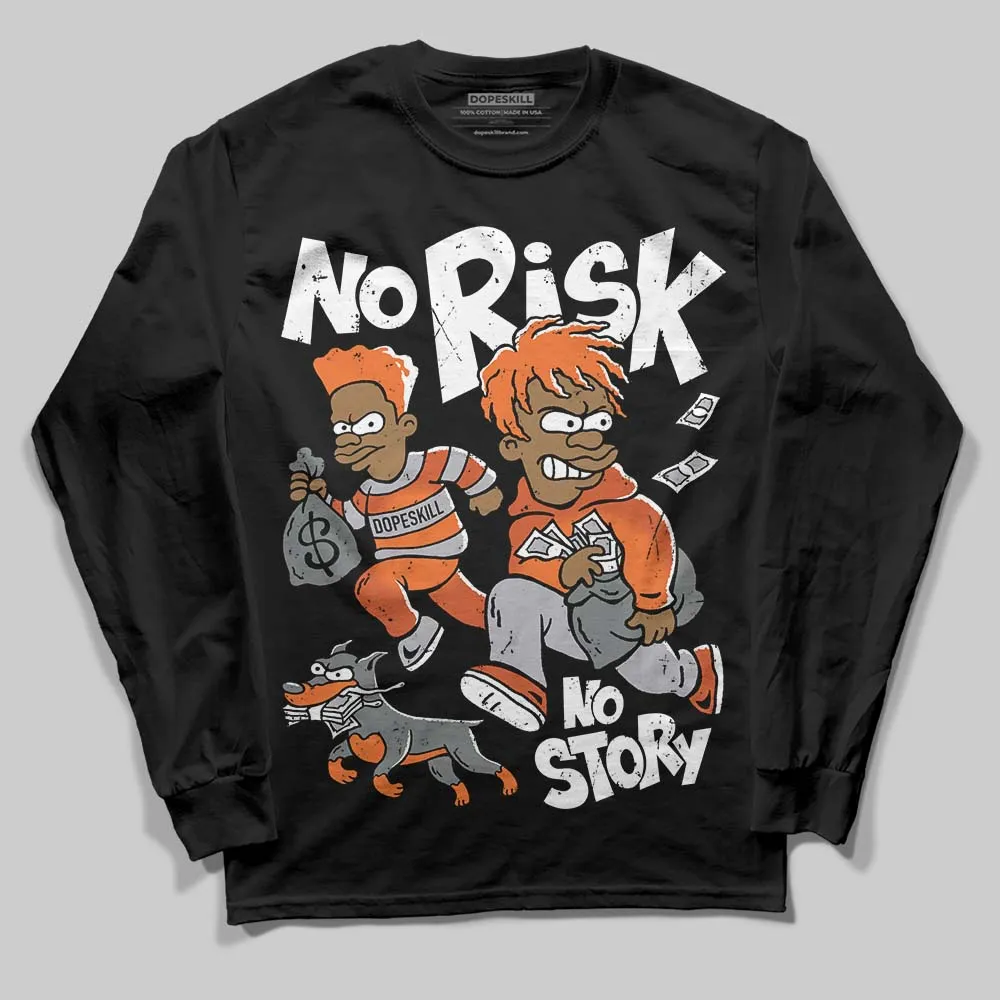 Kayano 14 Silver Piquant Orange DopeSkill Long Sleeve T-Shirt No Risk No Story Graphic sold by DopeSkill product image thumbnail 2