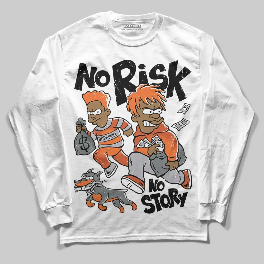 Kayano 14 Silver Piquant Orange DopeSkill Long Sleeve T-Shirt No Risk No Story Graphic sold by DopeSkill