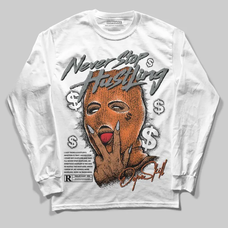 Kayano 14 Silver Piquant Orange DopeSkill Long Sleeve T-Shirt Never Stop Hustling Graphic sold by DopeSkill