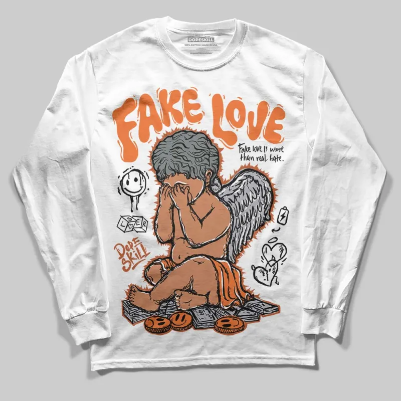 Kayano 14 Silver Piquant Orange DopeSkill Long Sleeve T-Shirt False Love Graphic sold by DopeSkill