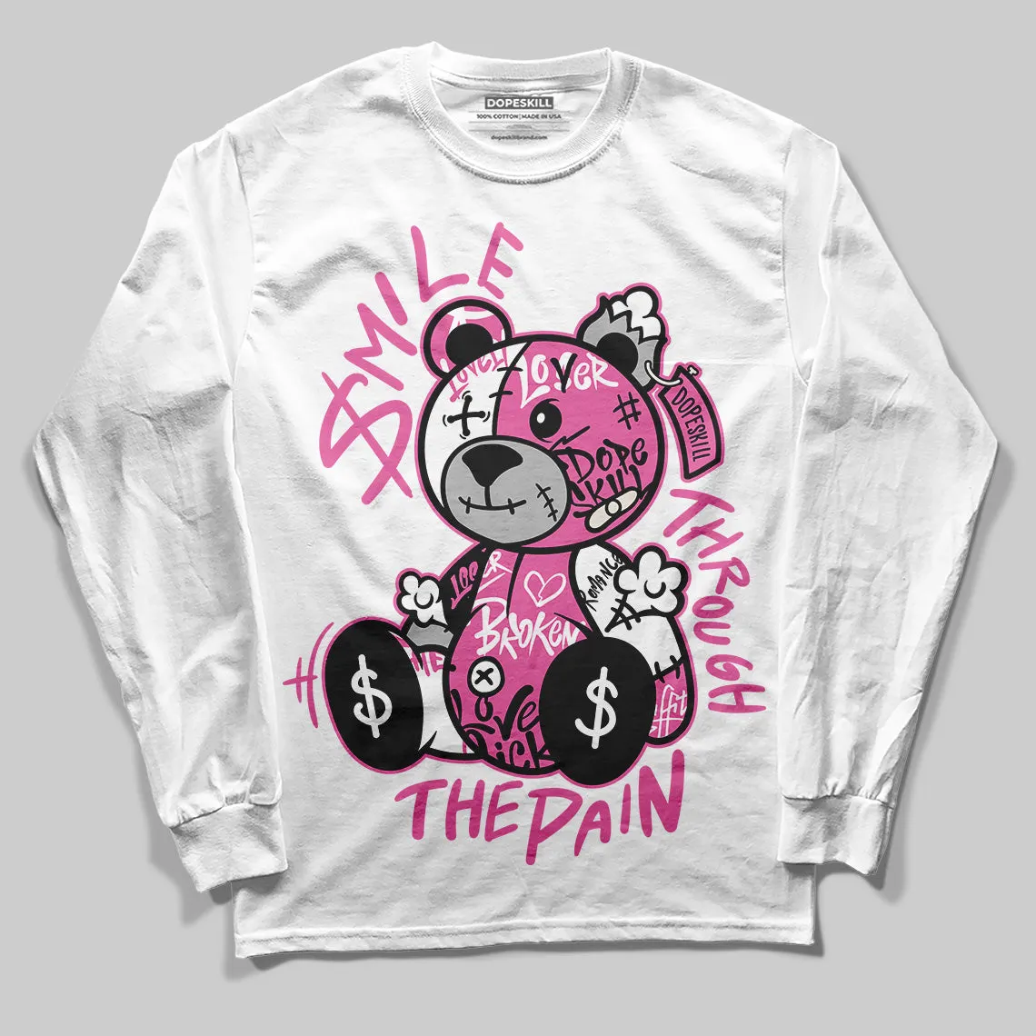 Kayano 14 Cream Sweet Pink DopeSkill Long Sleeve T-Shirt Smile Through The Pain Graphic sold by DopeSkill