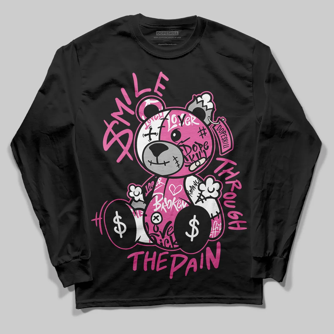 Kayano 14 Cream Sweet Pink DopeSkill Long Sleeve T-Shirt Smile Through The Pain Graphic sold by DopeSkill product image thumbnail 2