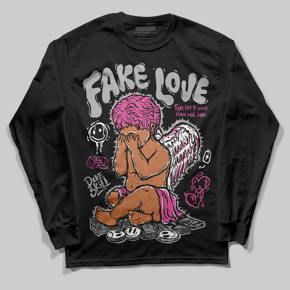 Kayano 14 Cream Sweet Pink DopeSkill Long Sleeve T-Shirt False Love Graphic sold by DopeSkill product image thumbnail 2