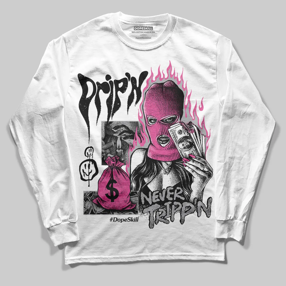 Kayano 14 Cream Sweet Pink DopeSkill Long Sleeve T-Shirt Drip'n Never Tripp'n Graphic sold by DopeSkill