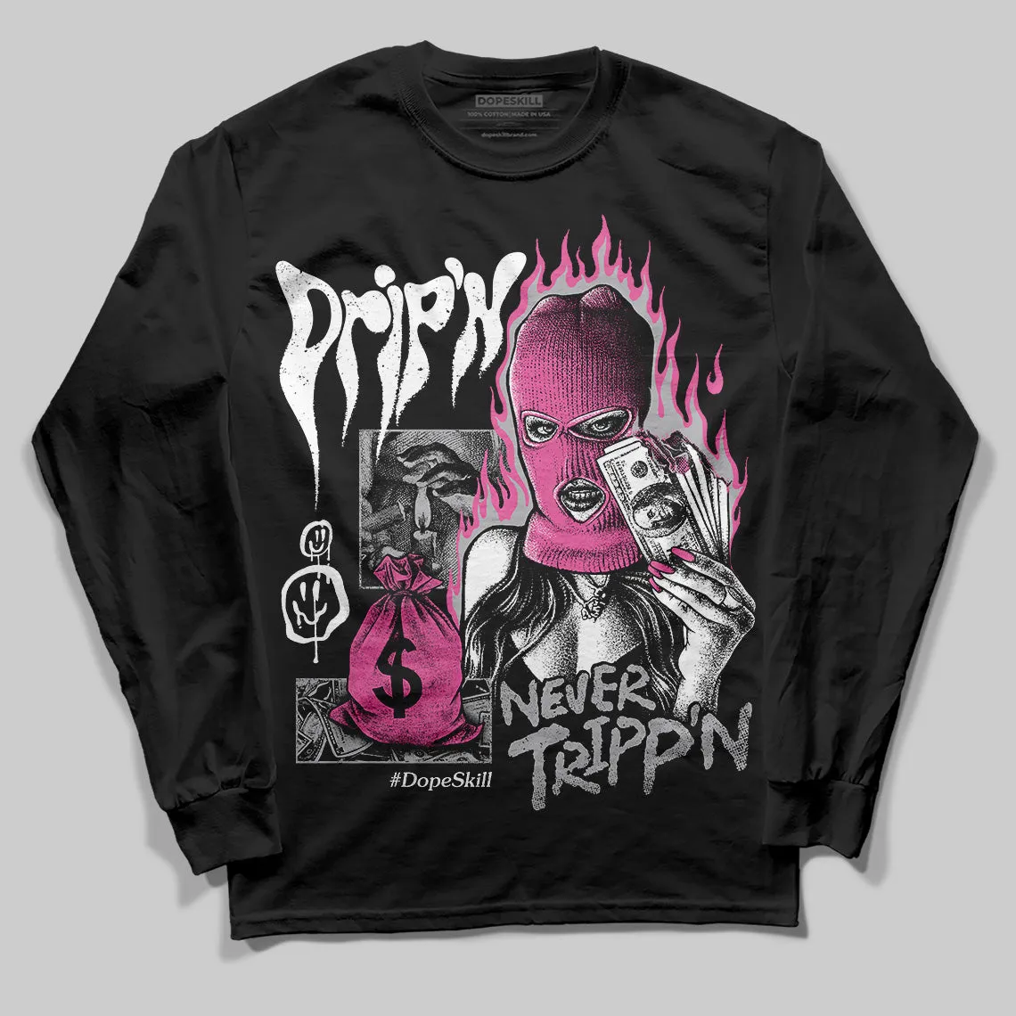 Kayano 14 Cream Sweet Pink DopeSkill Long Sleeve T-Shirt Drip'n Never Tripp'n Graphic sold by DopeSkill product image thumbnail 2