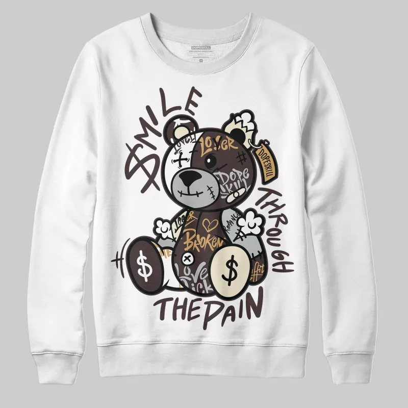Runner 2.0 Sneakers Brown Fabric DopeSkill Sweatshirt Smile Through The Pain Graphic sold by DopeSkill