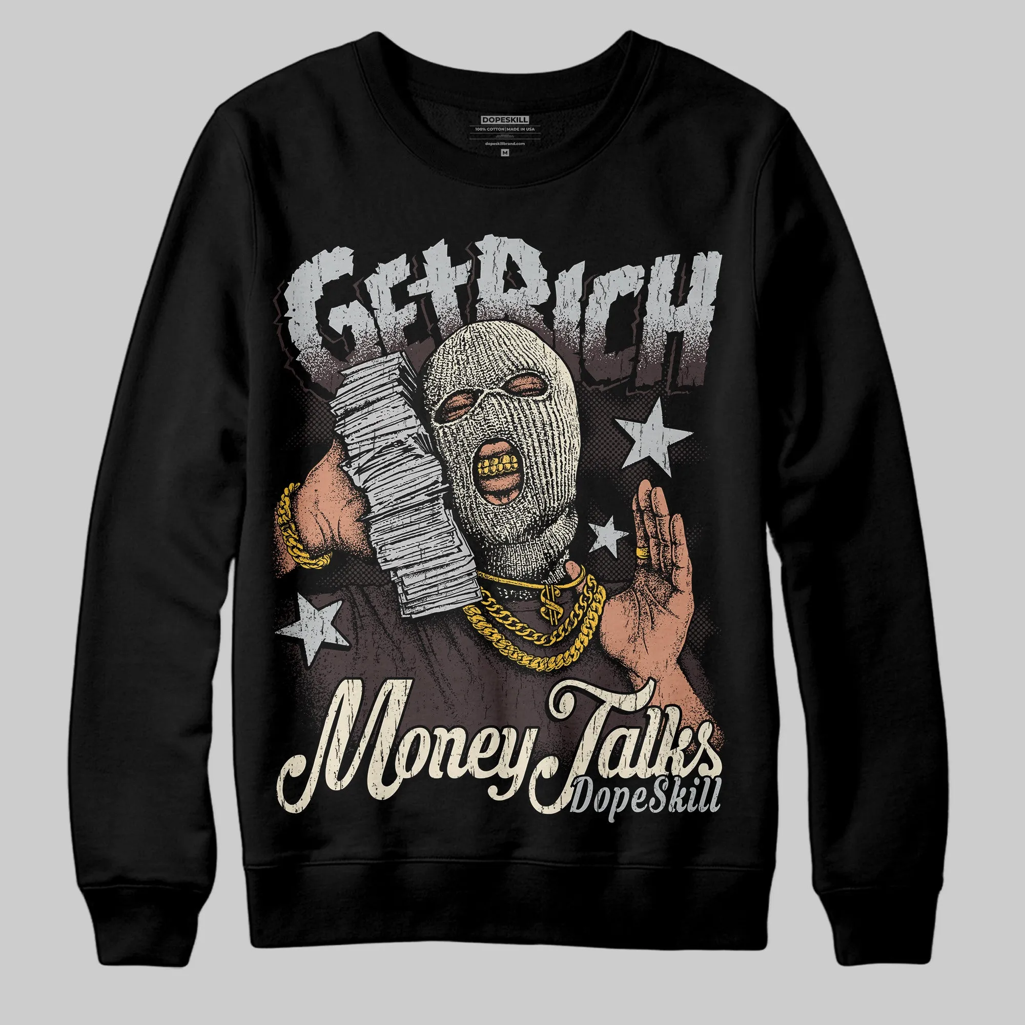 Runner 2.0 Sneakers Brown Fabric DopeSkill Sweatshirt Get Rich Graphic sold by DopeSkill product image thumbnail 2