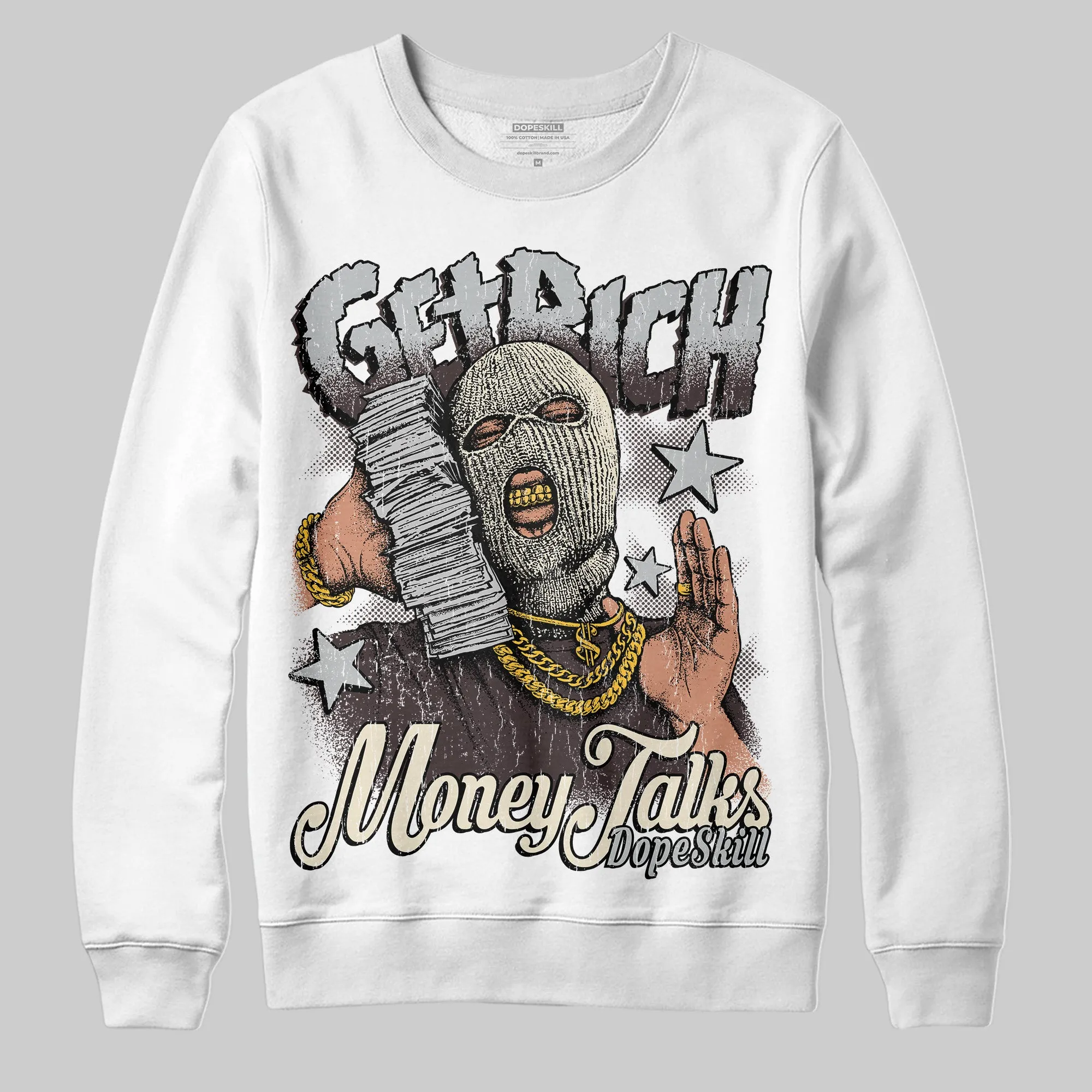 Runner 2.0 Sneakers Brown Fabric DopeSkill Sweatshirt Get Rich Graphic sold by DopeSkill