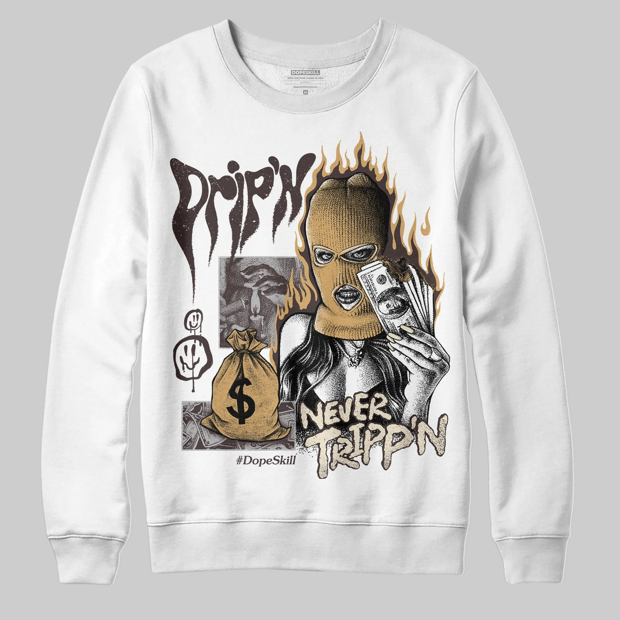 Runner 2.0 Sneakers Brown Fabric DopeSkill Sweatshirt Drip'n Never Tripp'n Graphic sold by DopeSkill