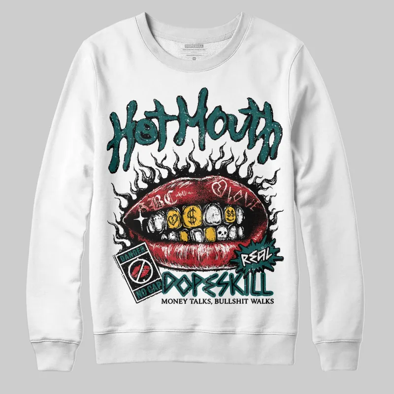 Gel 1130 White Dark Neptune DopeSkill Sweatshirt Hot Mouth Graphic sold by DopeSkill