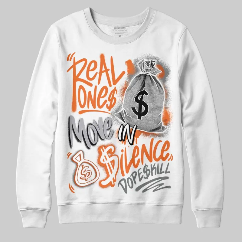Kayano 14 Silver Piquant Orange DopeSkill Sweatshirt Real Ones Move In Silence Graphic sold by DopeSkill