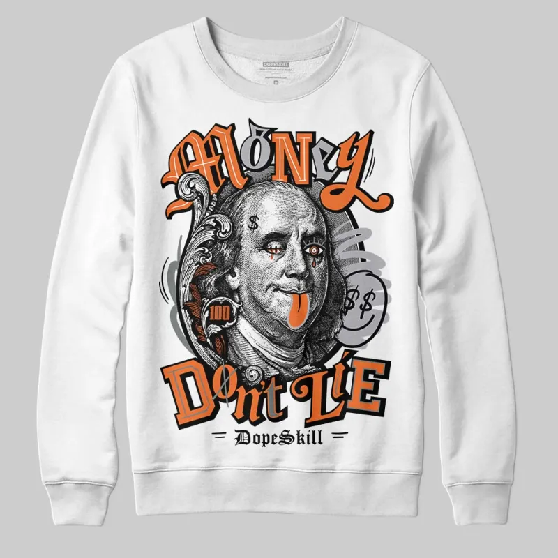 Kayano 14 Silver Piquant Orange DopeSkill Sweatshirt Money Don't Lie Graphic sold by DopeSkill