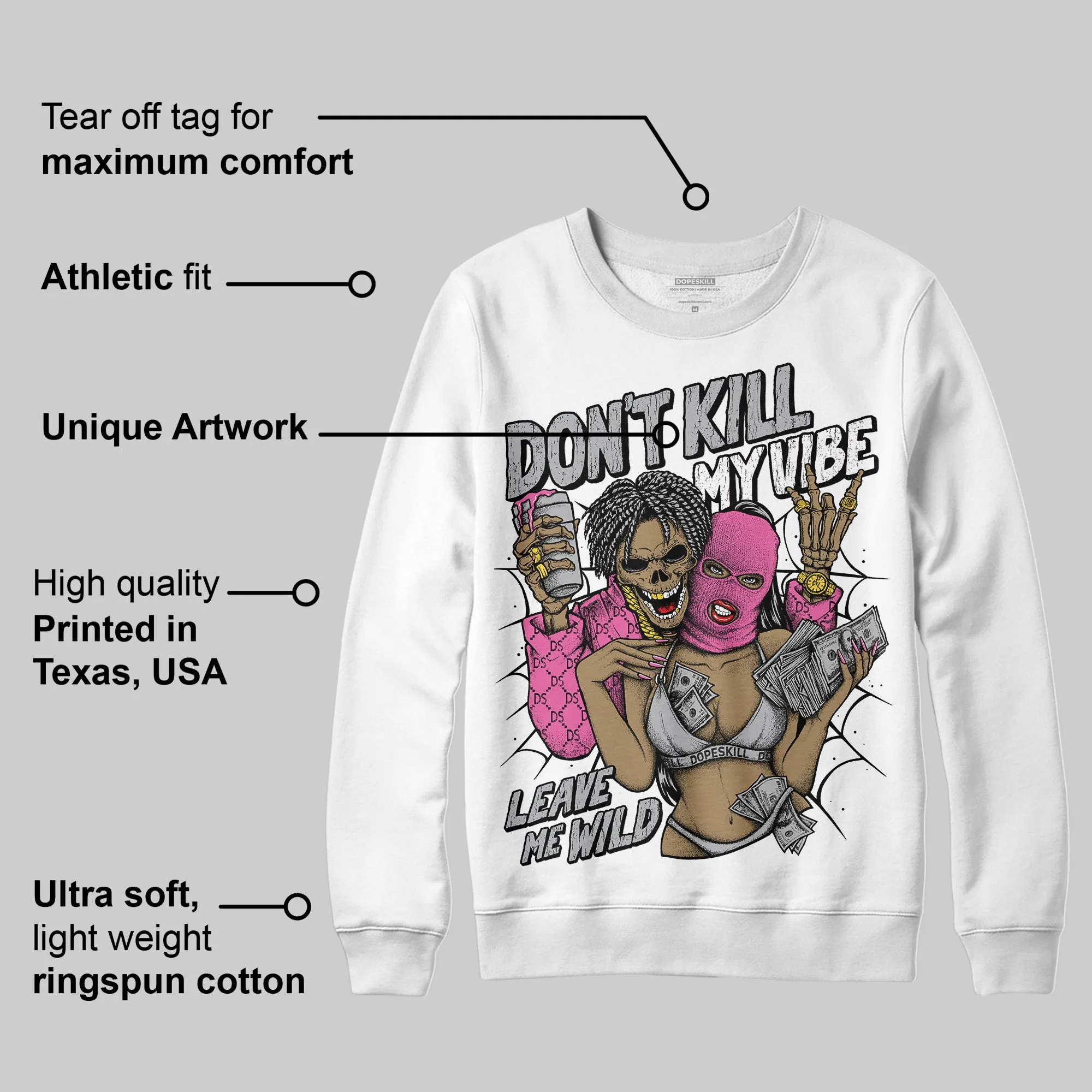 Kayano 14 Cream Sweet Pink DopeSkill Sweatshirt Don't Kill My Vibe Graphic sold by DopeSkill product image thumbnail 3