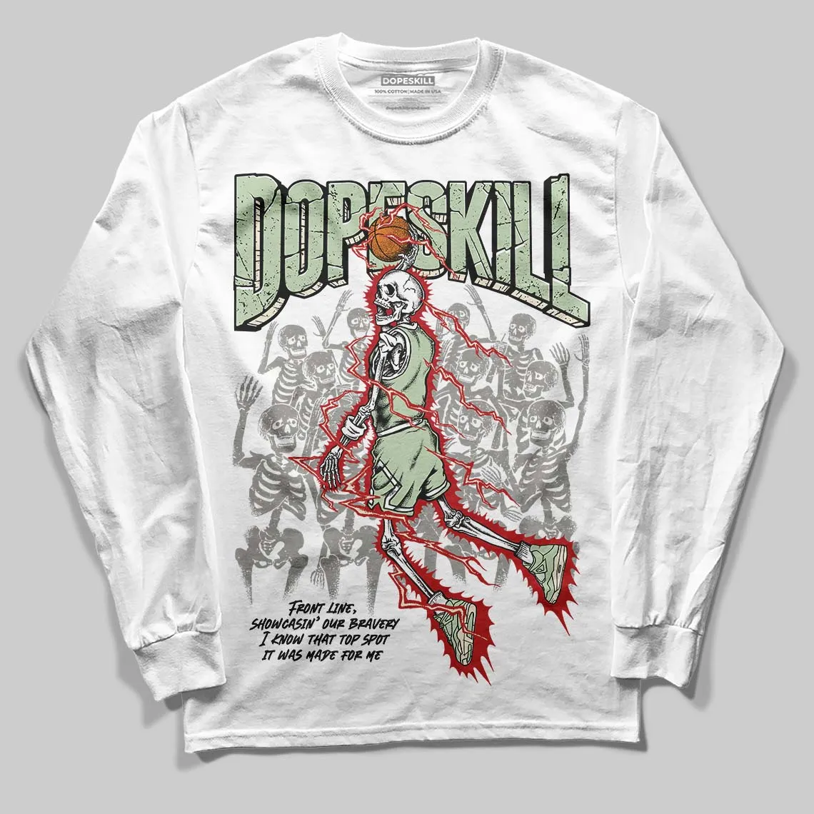 Seafoam 4s 2025 DopeSkill Long Sleeve T-Shirt Thunder Dunk Graphic sold by DopeSkill product image thumbnail 2