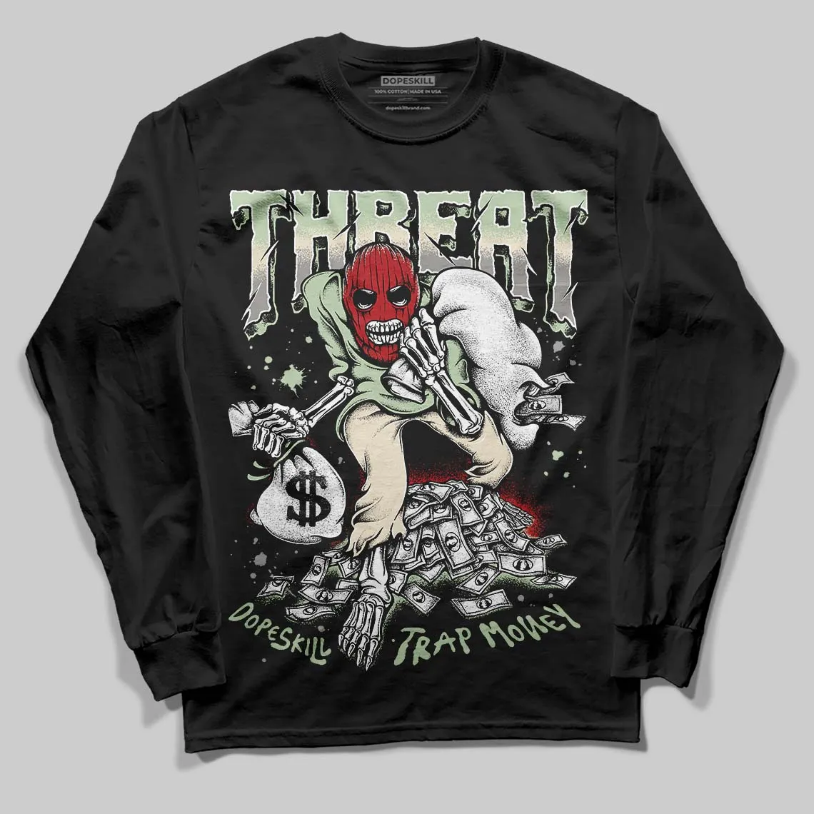 Seafoam 4s 2025 DopeSkill Long Sleeve T-Shirt Threat Graphic sold by DopeSkill