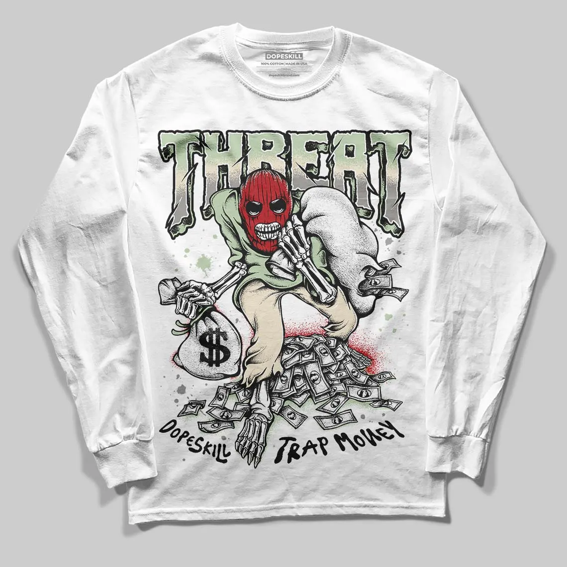 Seafoam 4s 2025 DopeSkill Long Sleeve T-Shirt Threat Graphic sold by DopeSkill product image thumbnail 2