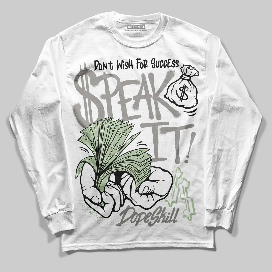 Seafoam 4s 2025 DopeSkill Long Sleeve T-Shirt Speak It Graphic sold by DopeSkill product image thumbnail 2