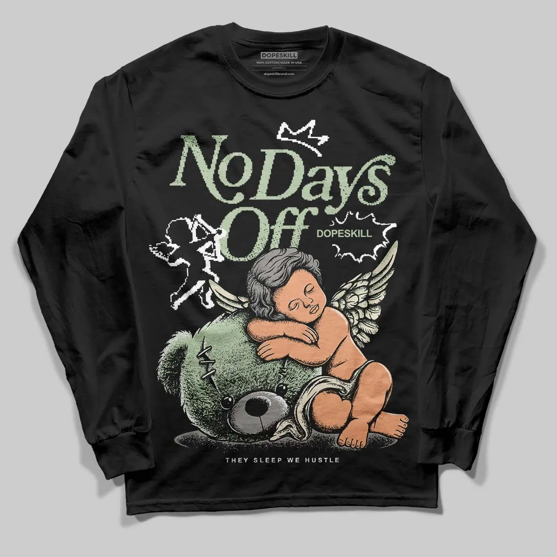 Seafoam 4s 2025 DopeSkill Long Sleeve T-Shirt New No Days Off Graphic sold by DopeSkill