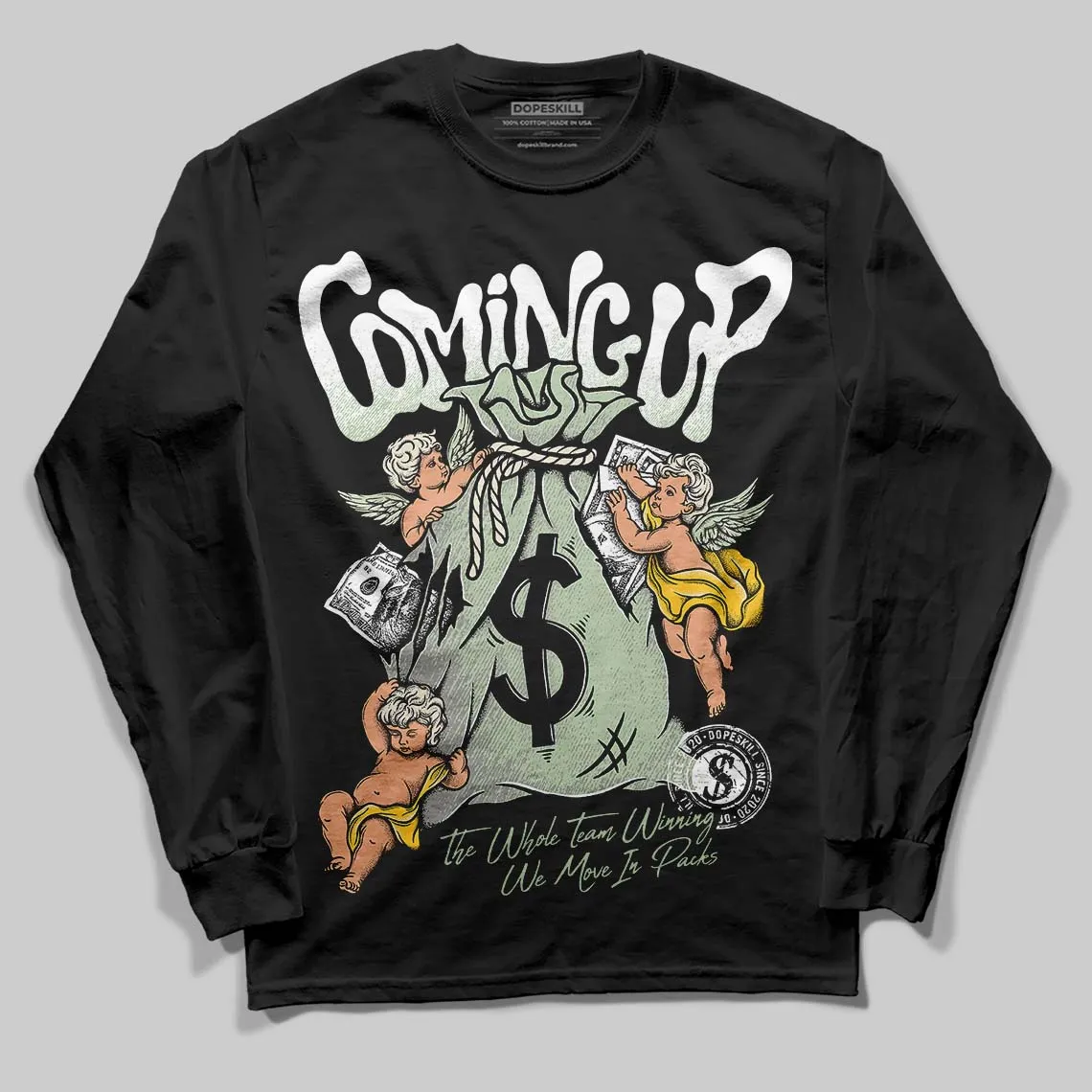 Seafoam 4s 2025 DopeSkill Long Sleeve T-Shirt Money Bag Coming Up Graphic sold by DopeSkill