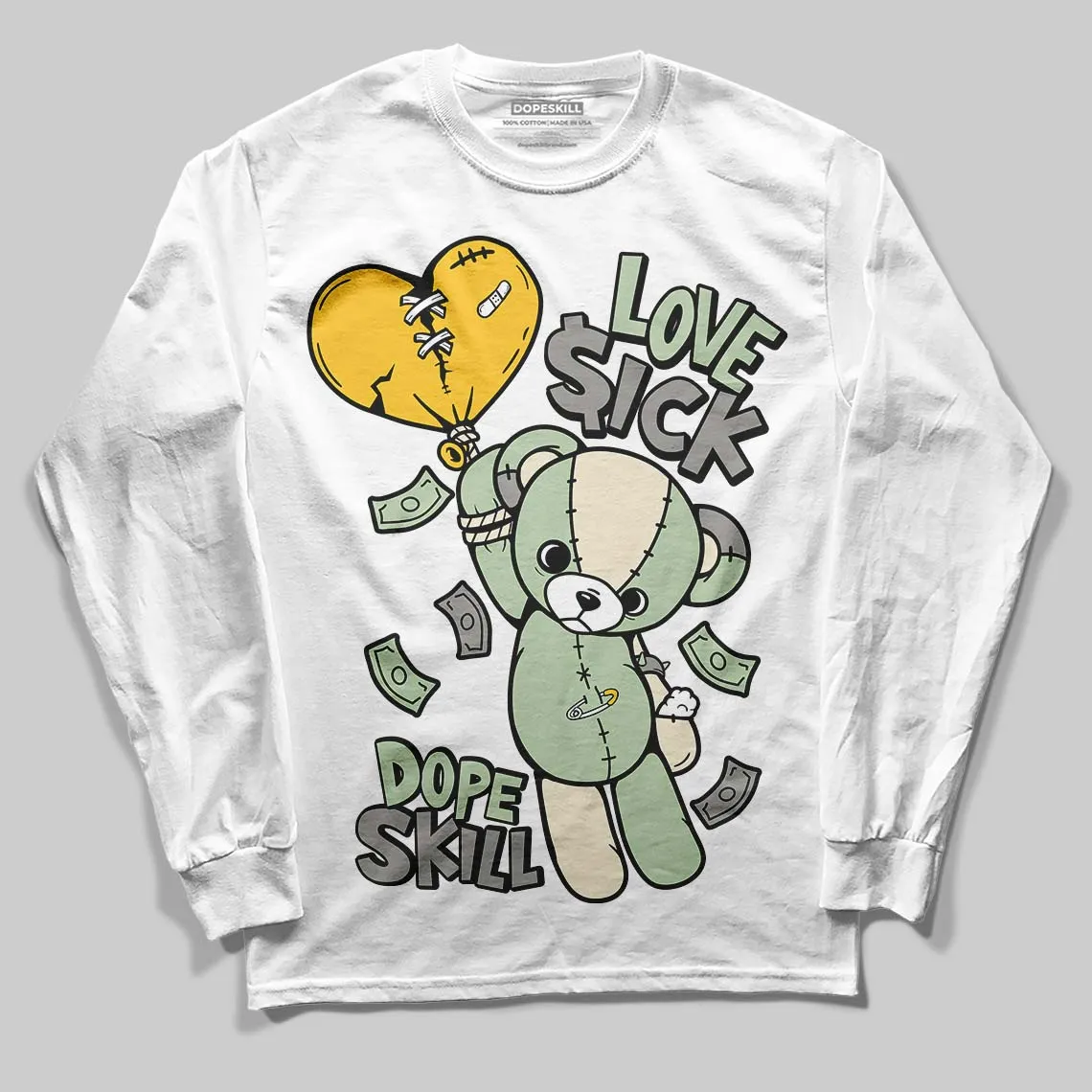 Seafoam 4s 2025 DopeSkill Long Sleeve T-Shirt Love Sick Graphic sold by DopeSkill product image thumbnail 2