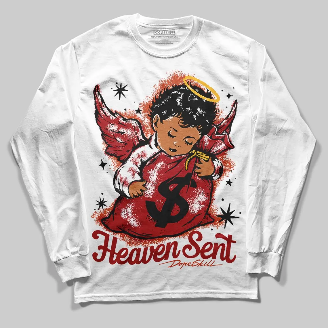 Brick By Brick 4s DopeSkill Long Sleeve T-Shirt Heaven Sent Graphic sold by DopeSkill product image thumbnail 2