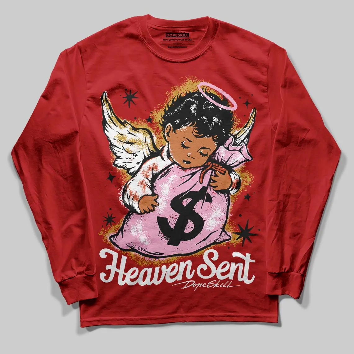 Brick By Brick 4s DopeSkill Long Sleeve T-Shirt Heaven Sent Graphic sold by DopeSkill product image thumbnail 3