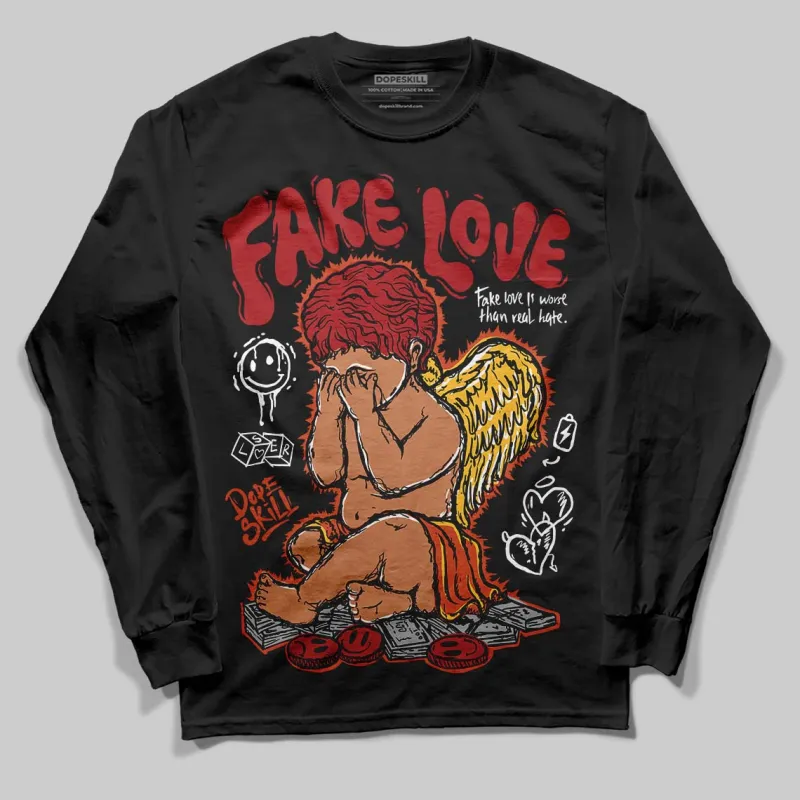 Brick By Brick 4s DopeSkill Long Sleeve T-Shirt False Love Graphic sold by DopeSkill