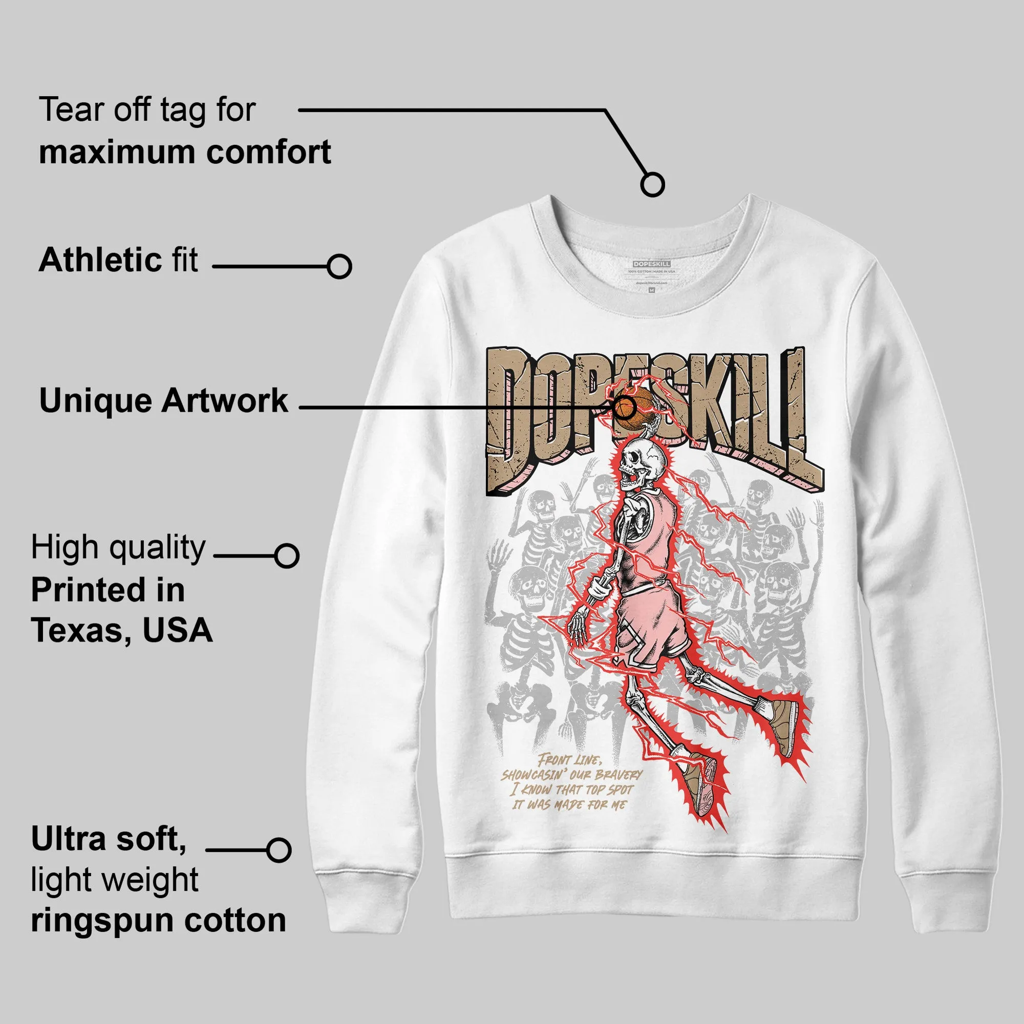 AIR FORCE 1 LINEN DopeSkill Sweatshirt Thunder Dunk Graphic sold by DopeSkill product image thumbnail 3
