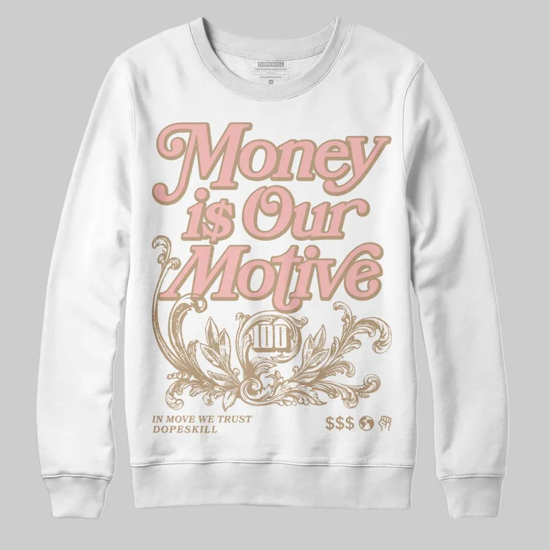 AIR FORCE 1 LINEN DopeSkill Sweatshirt Money Is Our Motive Typo Graphic sold by DopeSkill