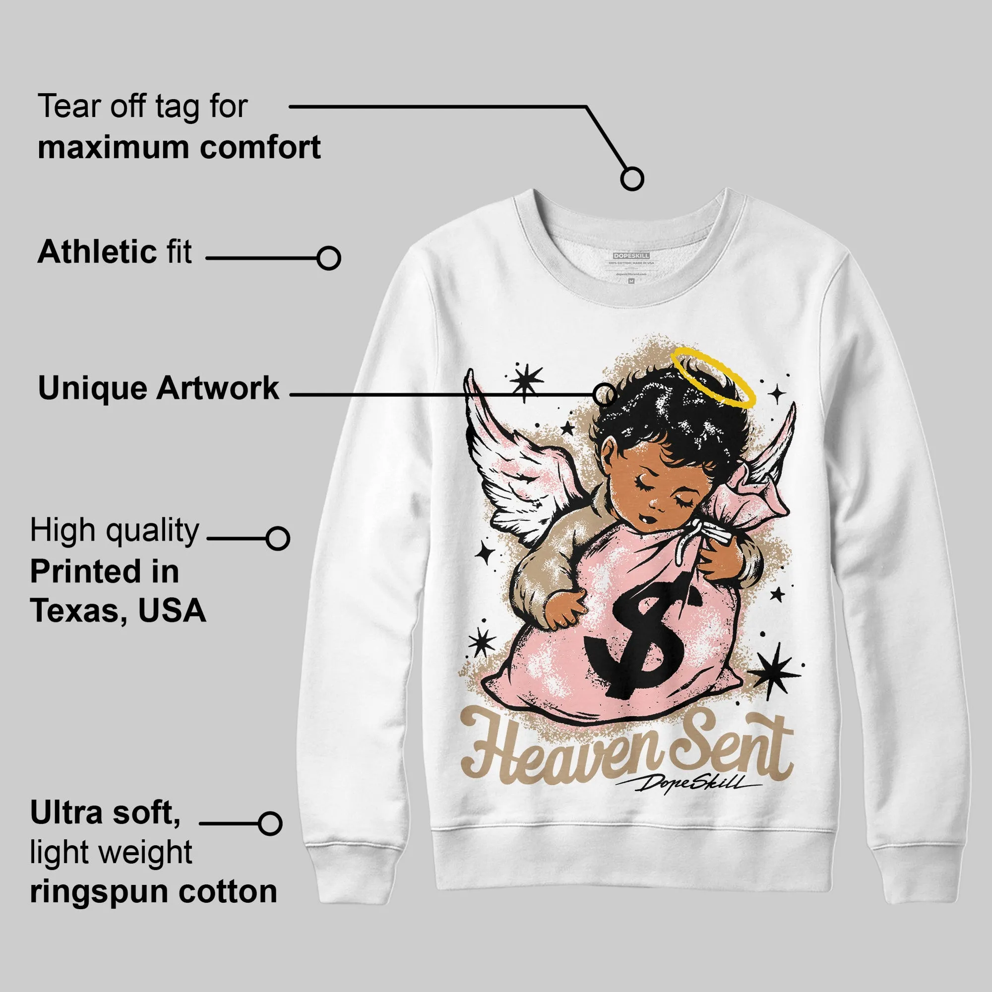 AIR FORCE 1 LINEN DopeSkill Sweatshirt Heaven Sent Graphic sold by DopeSkill product image thumbnail 3