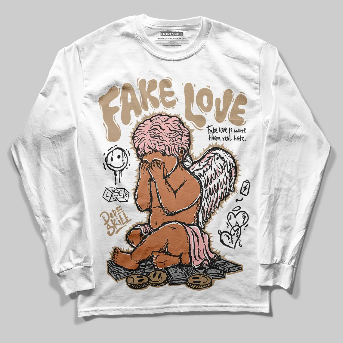 AIR FORCE 1 LINEN DopeSkill Long Sleeve T-Shirt False Love Graphic sold by DopeSkill