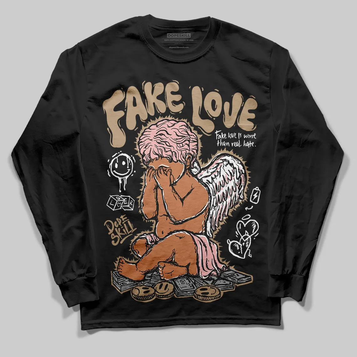 AIR FORCE 1 LINEN DopeSkill Long Sleeve T-Shirt False Love Graphic sold by DopeSkill product image thumbnail 2