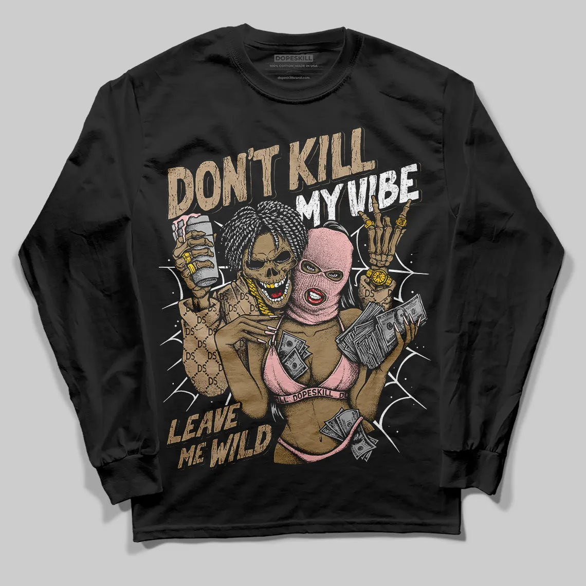 AIR FORCE 1 LINEN DopeSkill Long Sleeve T-Shirt Don't Kill My Vibe Graphic sold by DopeSkill product image thumbnail 2