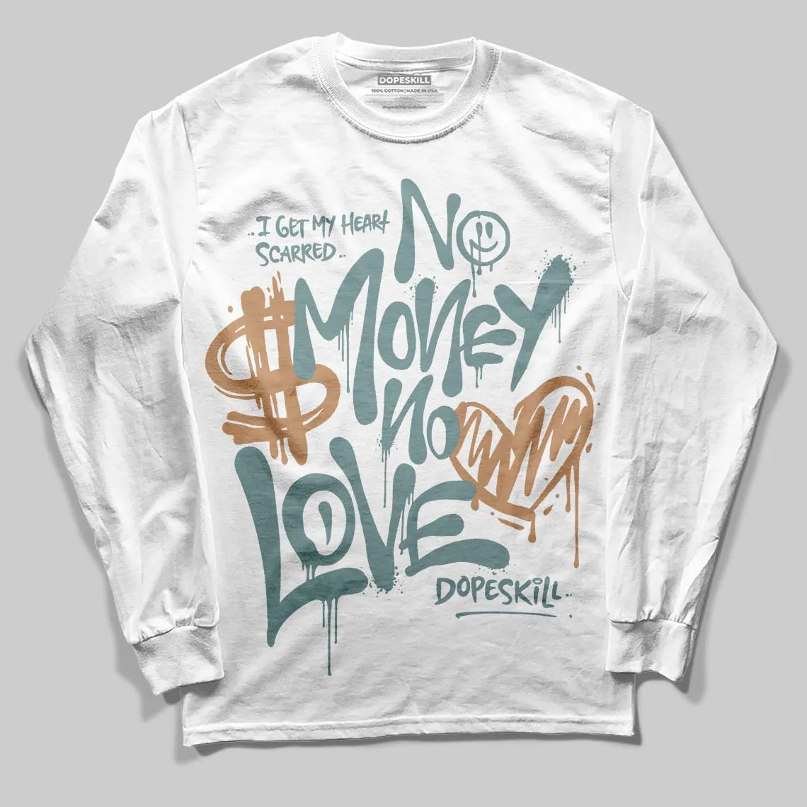 Max 1 Poly Adventure DopeSkill Long Sleeve T-Shirt No Money No Love Typo Graphic sold by DopeSkill