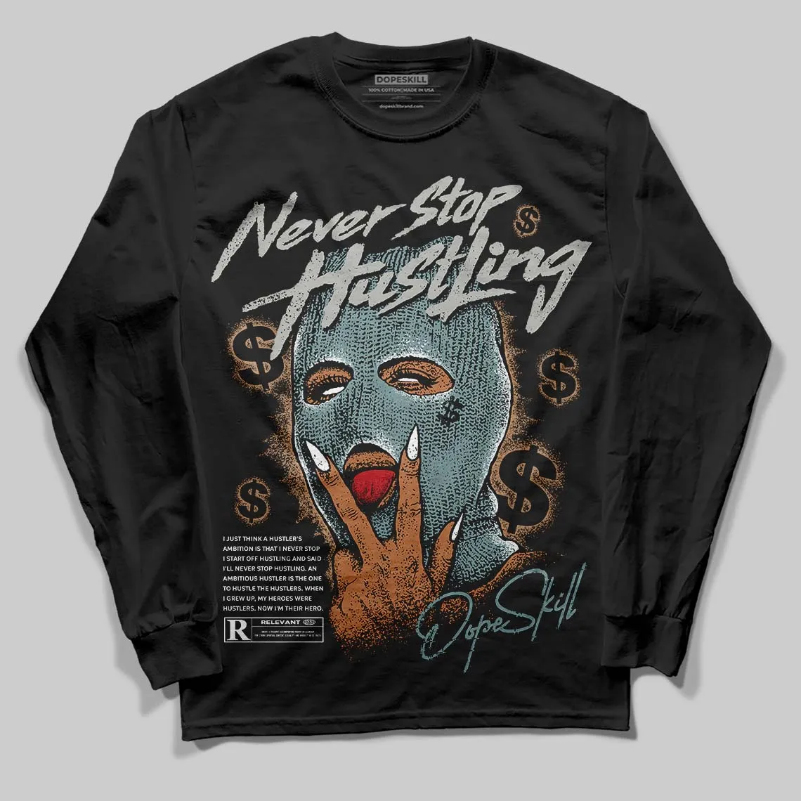 Max 1 Poly Adventure DopeSkill Long Sleeve T-Shirt Never Stop Hustling Graphic sold by DopeSkill product image thumbnail 2