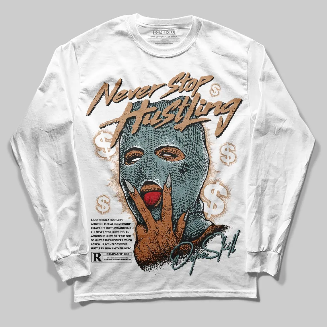 Max 1 Poly Adventure DopeSkill Long Sleeve T-Shirt Never Stop Hustling Graphic sold by DopeSkill
