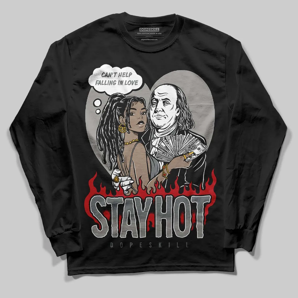 Cool Grey 9s DopeSkill Long Sleeve T-Shirt Stay Hot Graphic sold by DopeSkill product image thumbnail 2