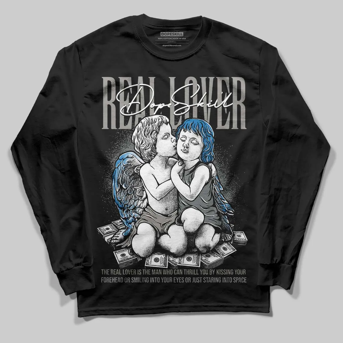 Cool Grey 9s DopeSkill Long Sleeve T-Shirt Real Lover Graphic sold by DopeSkill product image thumbnail 2