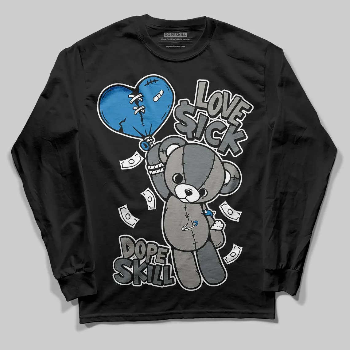 Cool Grey 9s DopeSkill Long Sleeve T-Shirt Love Sick Graphic sold by DopeSkill product image thumbnail 2