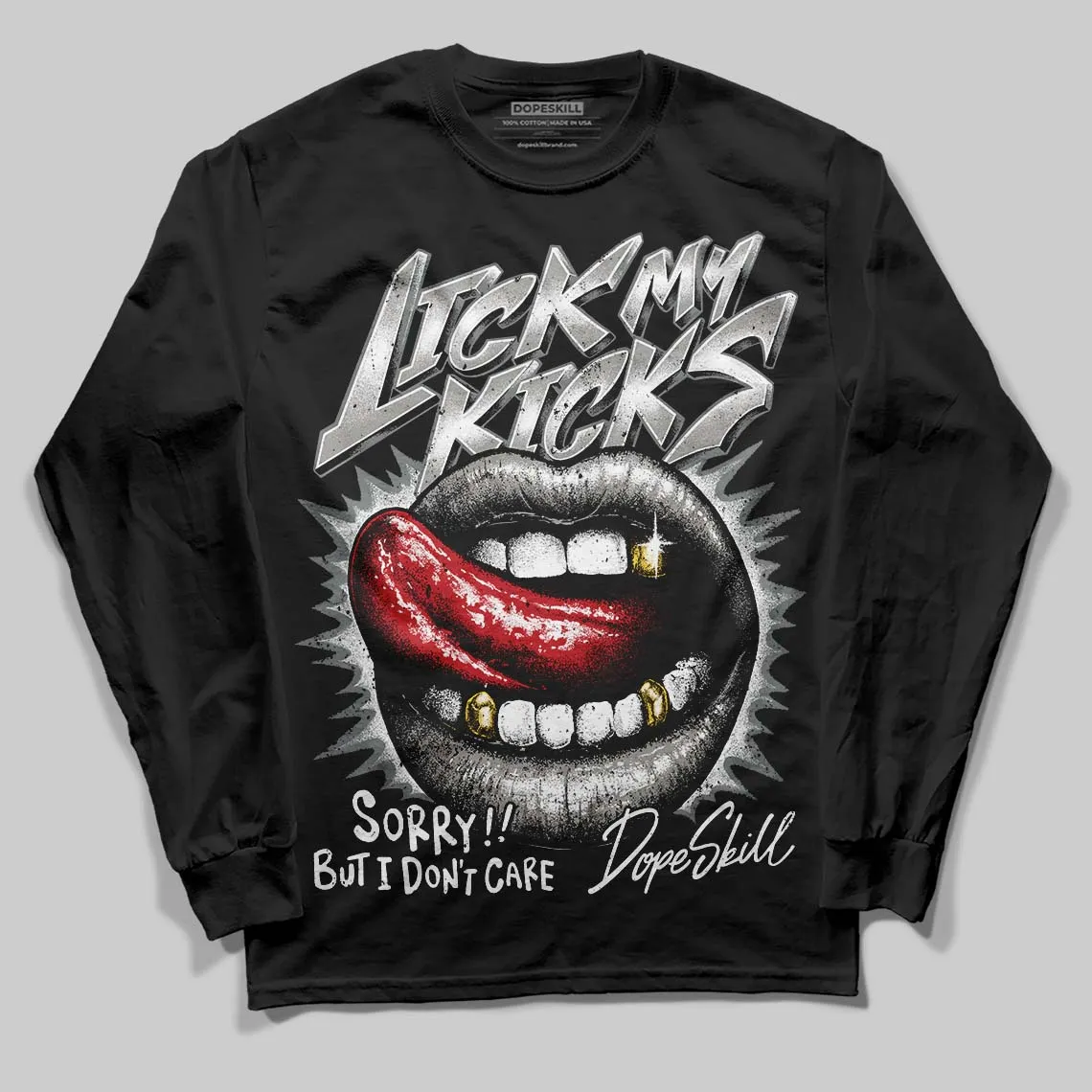 Cool Grey 9s DopeSkill Long Sleeve T-Shirt Lick My Kicks Graphic sold by DopeSkill product image thumbnail 2