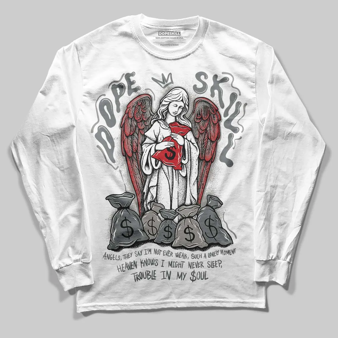 Cool Grey 9s DopeSkill Long Sleeve T-Shirt Angels Graphic sold by DopeSkill