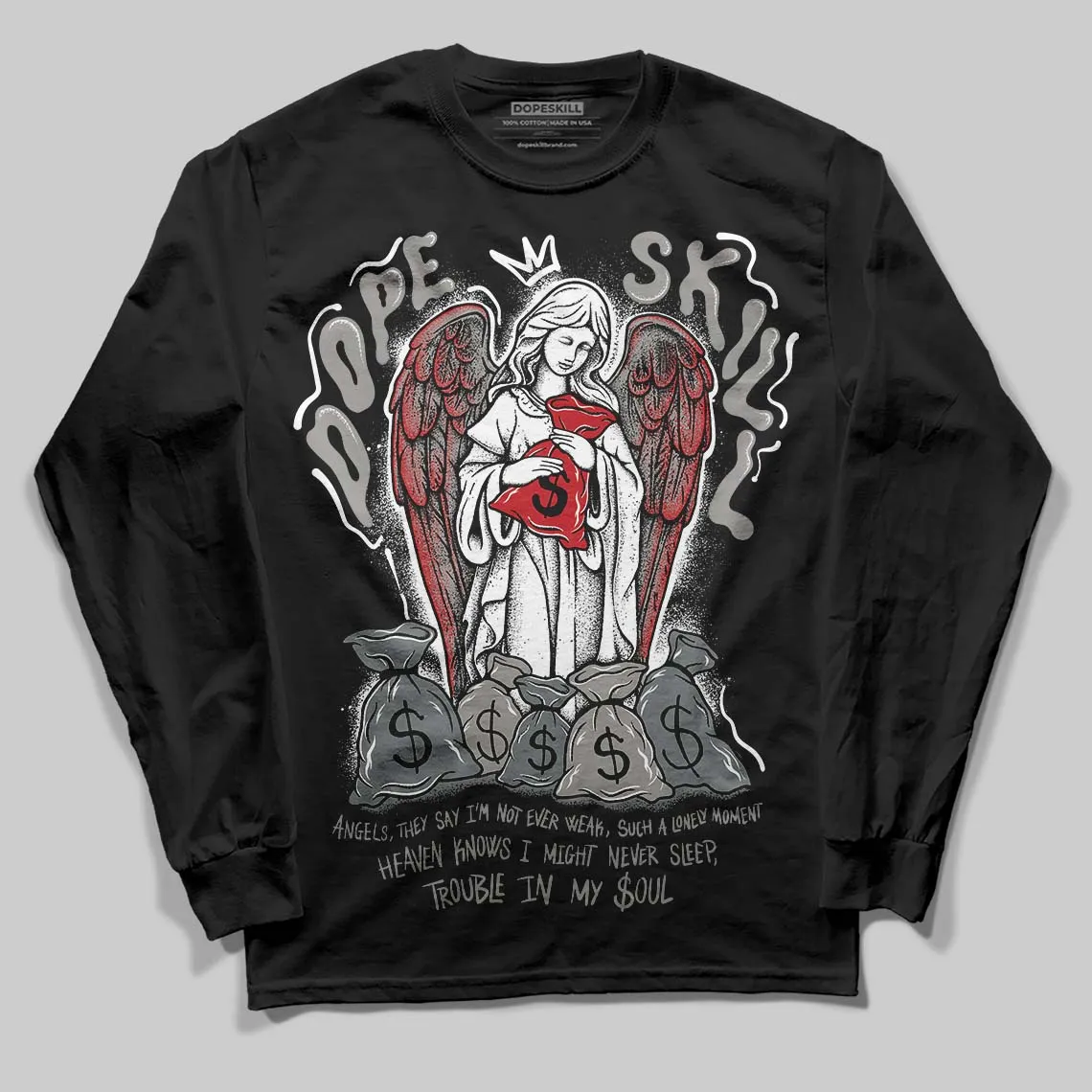 Cool Grey 9s DopeSkill Long Sleeve T-Shirt Angels Graphic sold by DopeSkill product image thumbnail 2