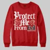 Brick By Brick 4s DopeSkill Sweatshirt Protect Me From Evil Graphic sold by DopeSkill