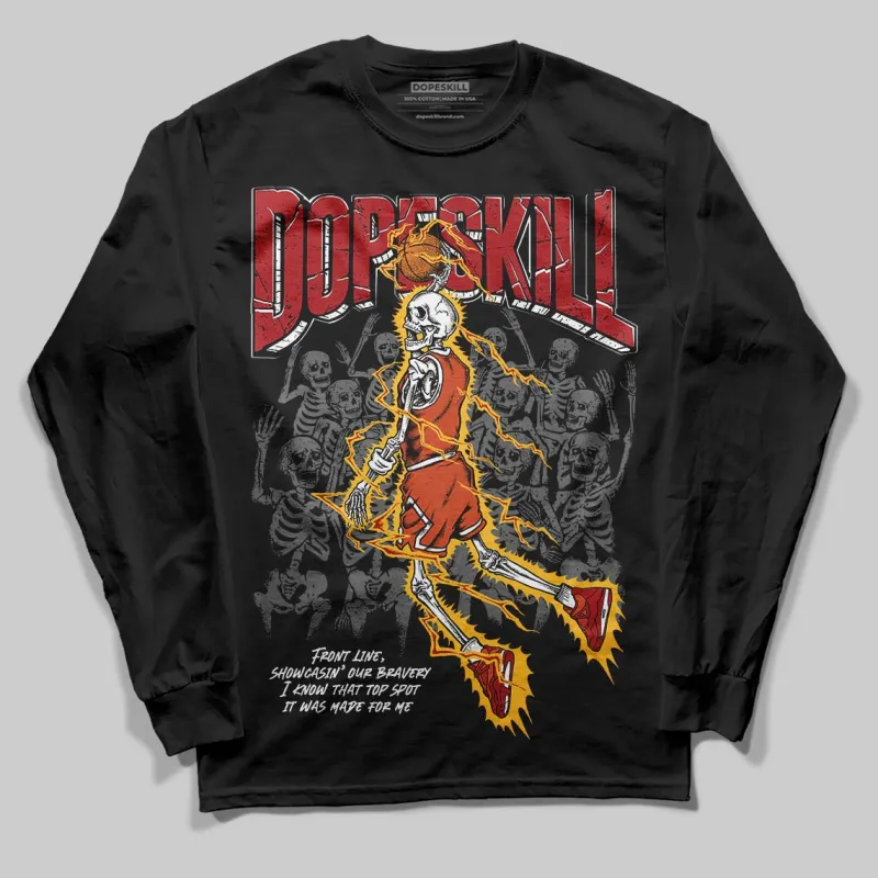 Brick By Brick 4s DopeSkill Long Sleeve T-Shirt Thunder Dunk Graphic sold by DopeSkill